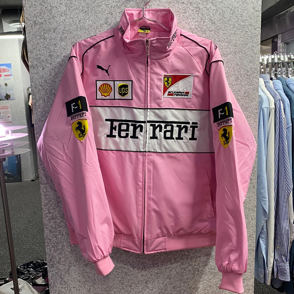 페라리 핑크배색 레이싱 점퍼 B3258 상품이미지2