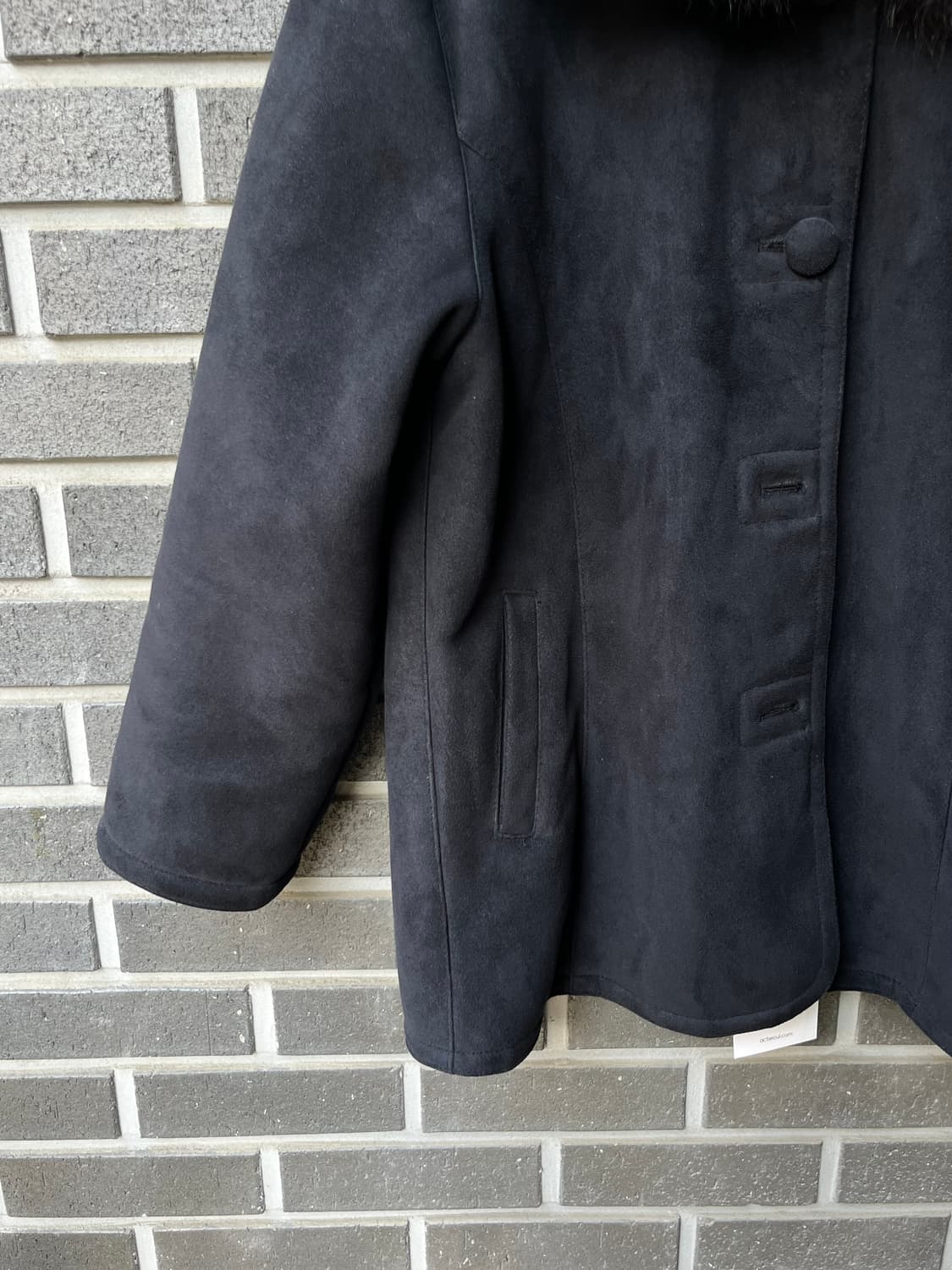 폭스퍼 시어링 자켓 블랙 상품이미지4