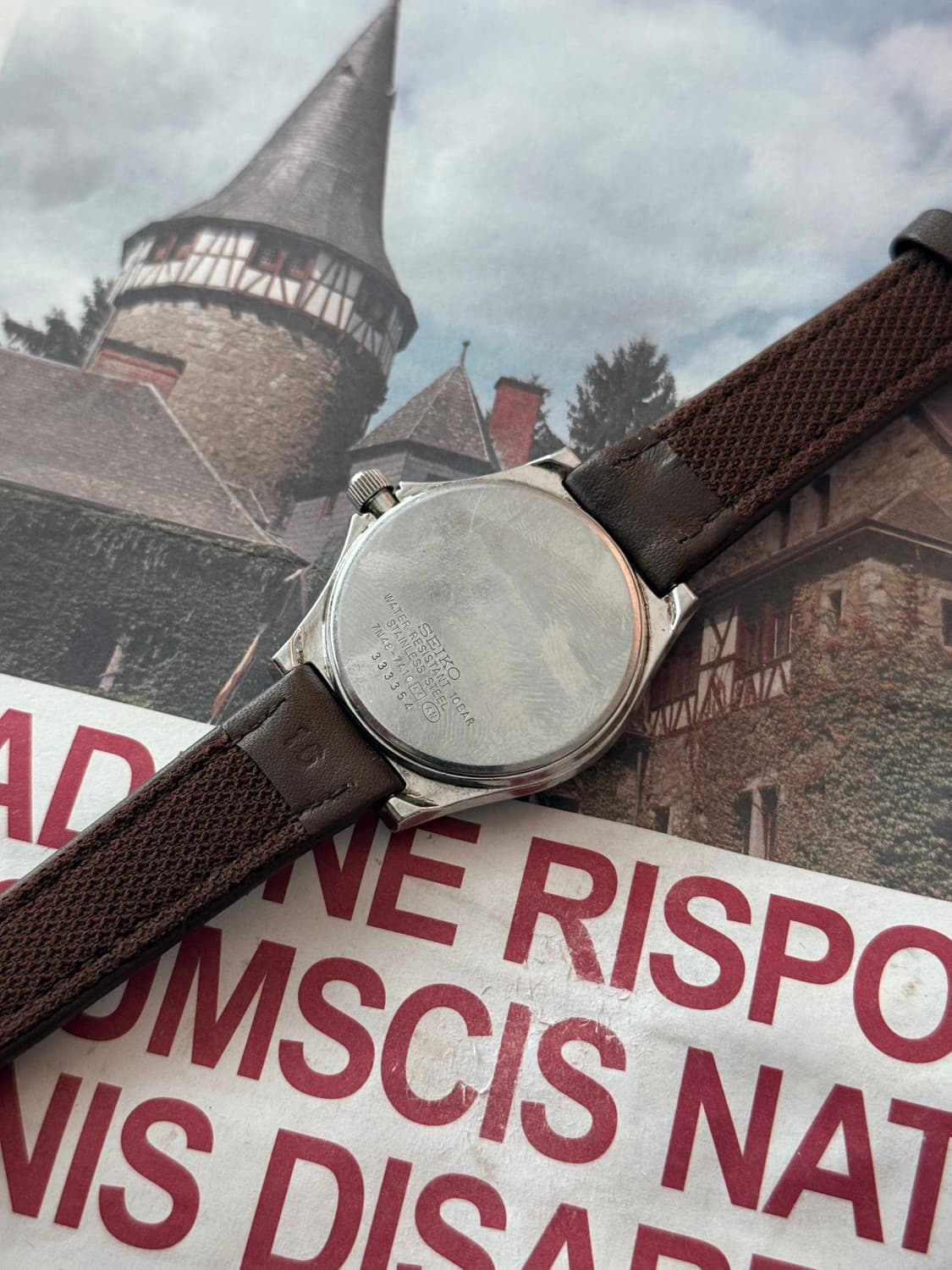 세이코 Seiko 스피릿 데이 데이트 브라운 래더  상품이미지3