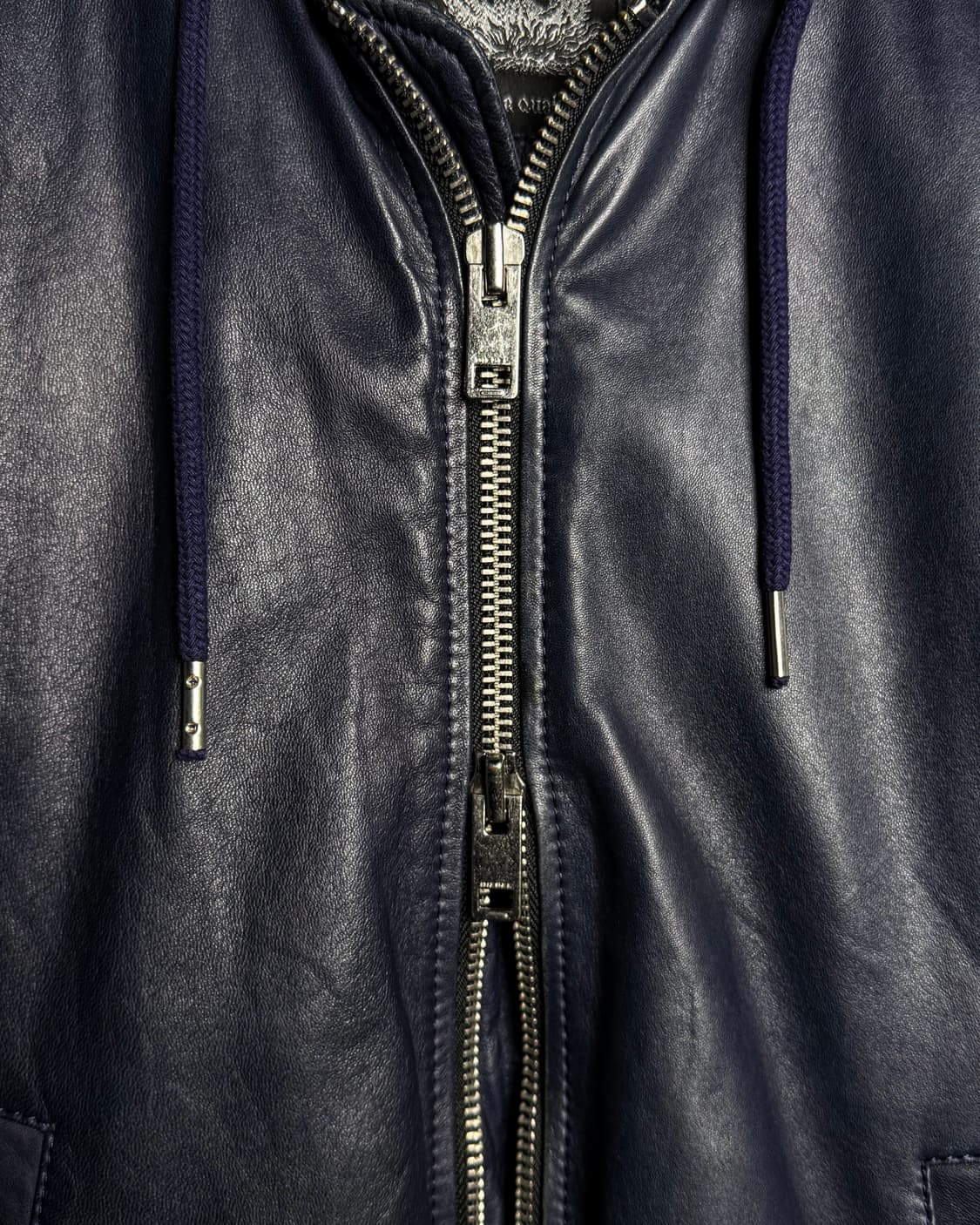 DIESEL – Hooded Leather Zip-Up Jacket  상품이미지5