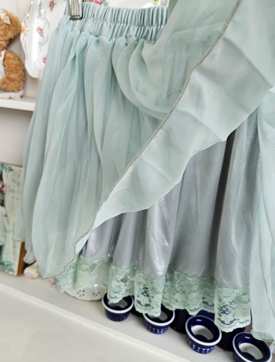 (INGNI) 쉬폰 레이어드 플레어 스커트 상품이미지7