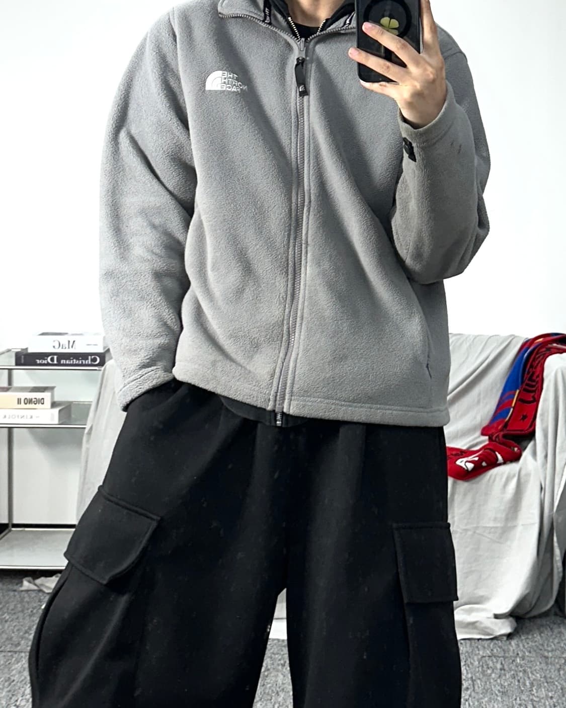 노스페이스 그레이 플리스 자켓 M 상품이미지3