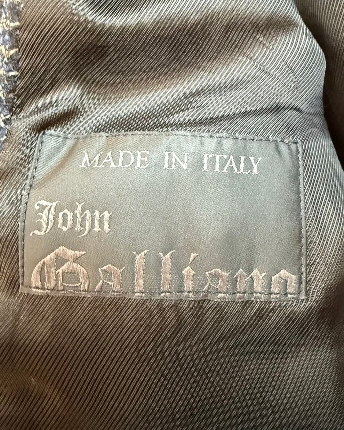 존 갈리아노 네이비 트위드 울 더플 코트  상품이미지8