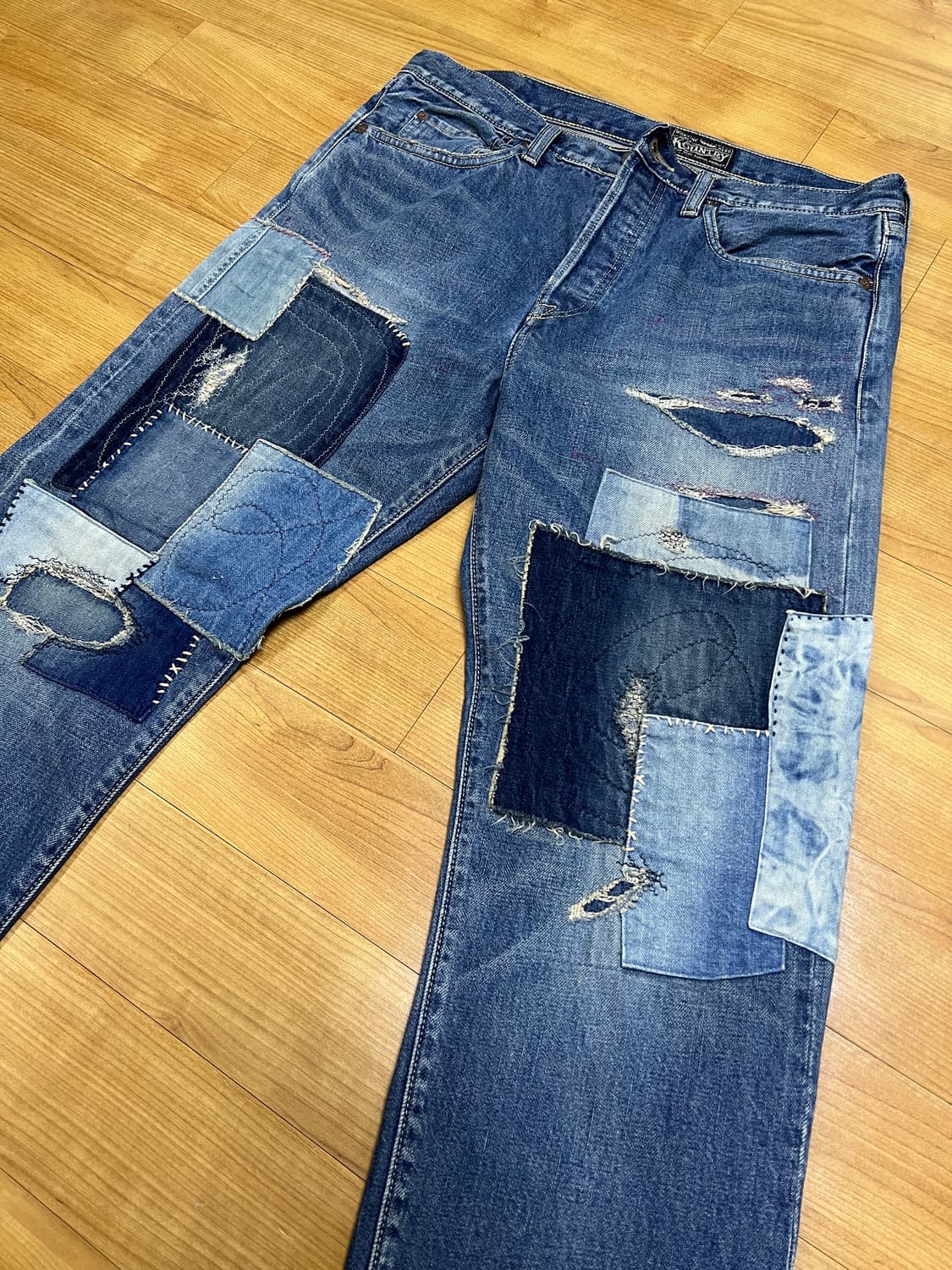 캐피탈 딕시 리메이크 몽키시스코 패치워크 데님 팬츠 상품이미지3