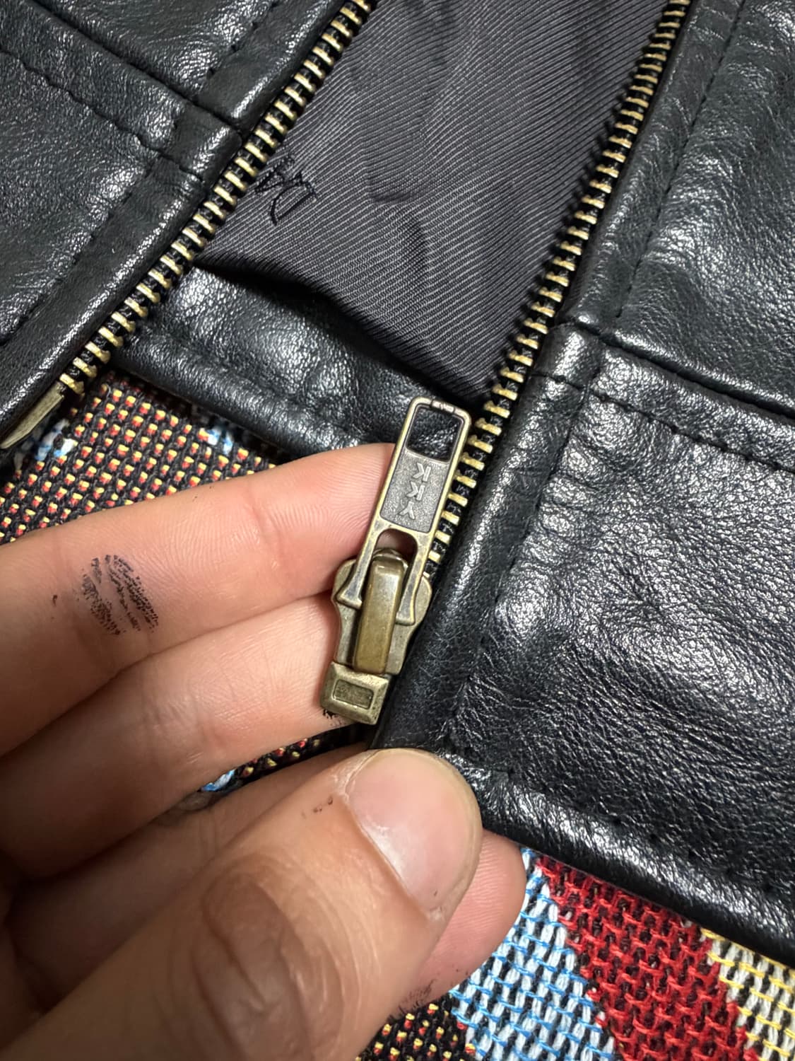 105) DANIER 캐나다 통가죽 카우하이드 레더자켓 상품이미지5