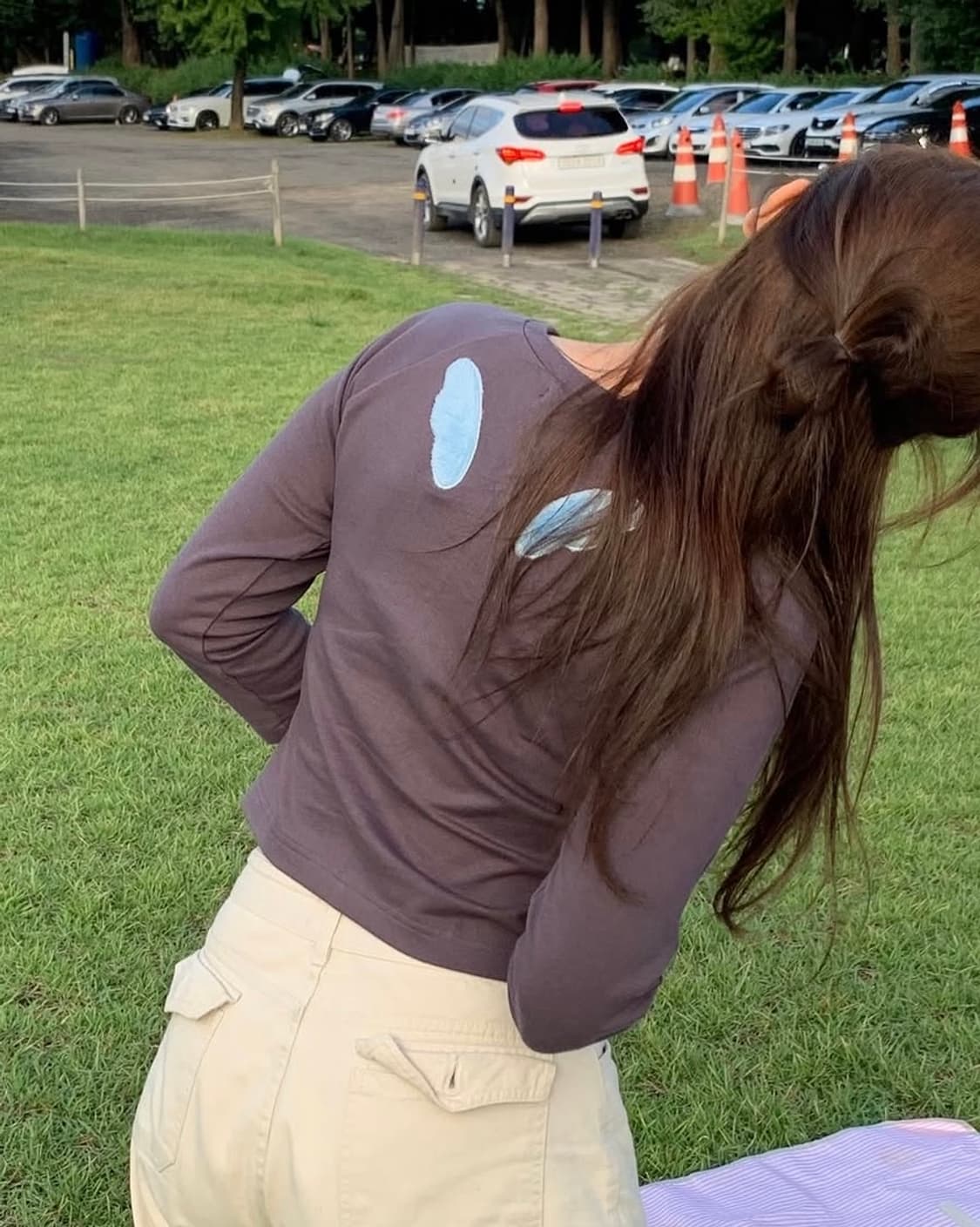 이오즈 날개 7부티 차콜 새상품 상품이미지1