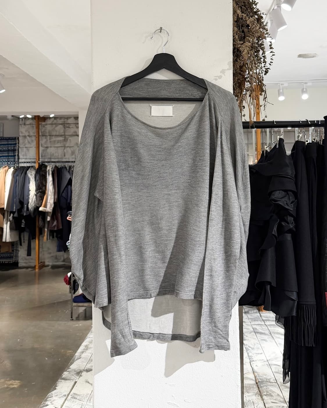 메종 마르지엘라 그레이 보트넥 롱슬리브 티셔츠 상품이미지1