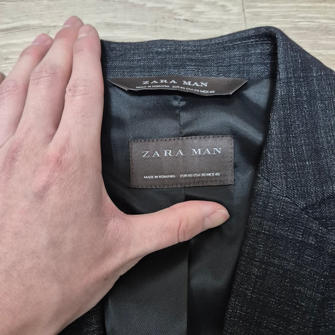 자라 맨 싱글 블레이저 정장자켓 (36) 상품이미지4