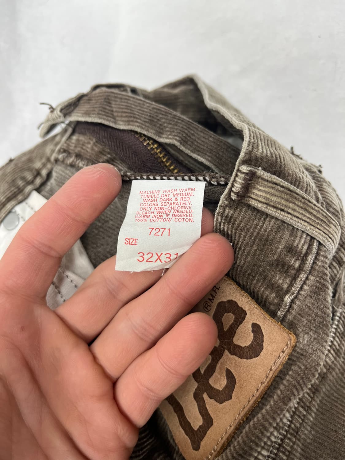 Lee 골덴 브라운 팬츠 상품이미지5