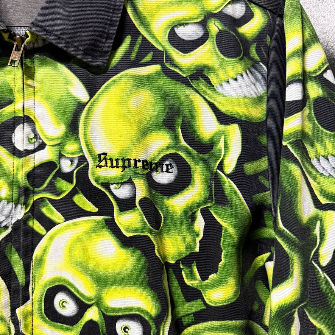 SS18 슈프림 스컬 파일 워크 자켓 그린 상품이미지4