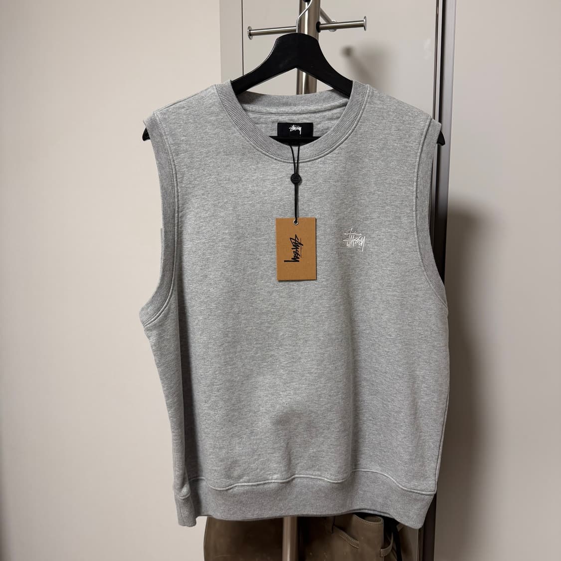 스투시 스탁 플리스 베스트 조끼 그레이 S 118524 상품이미지3