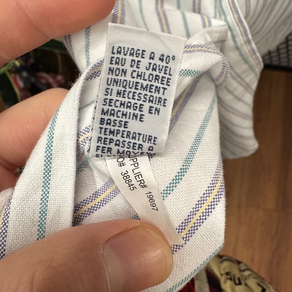 폴로 랄프로렌 스트라이프 긴팔 셔츠 네이비 포니 로고 포인트 화이트 상품이미지7