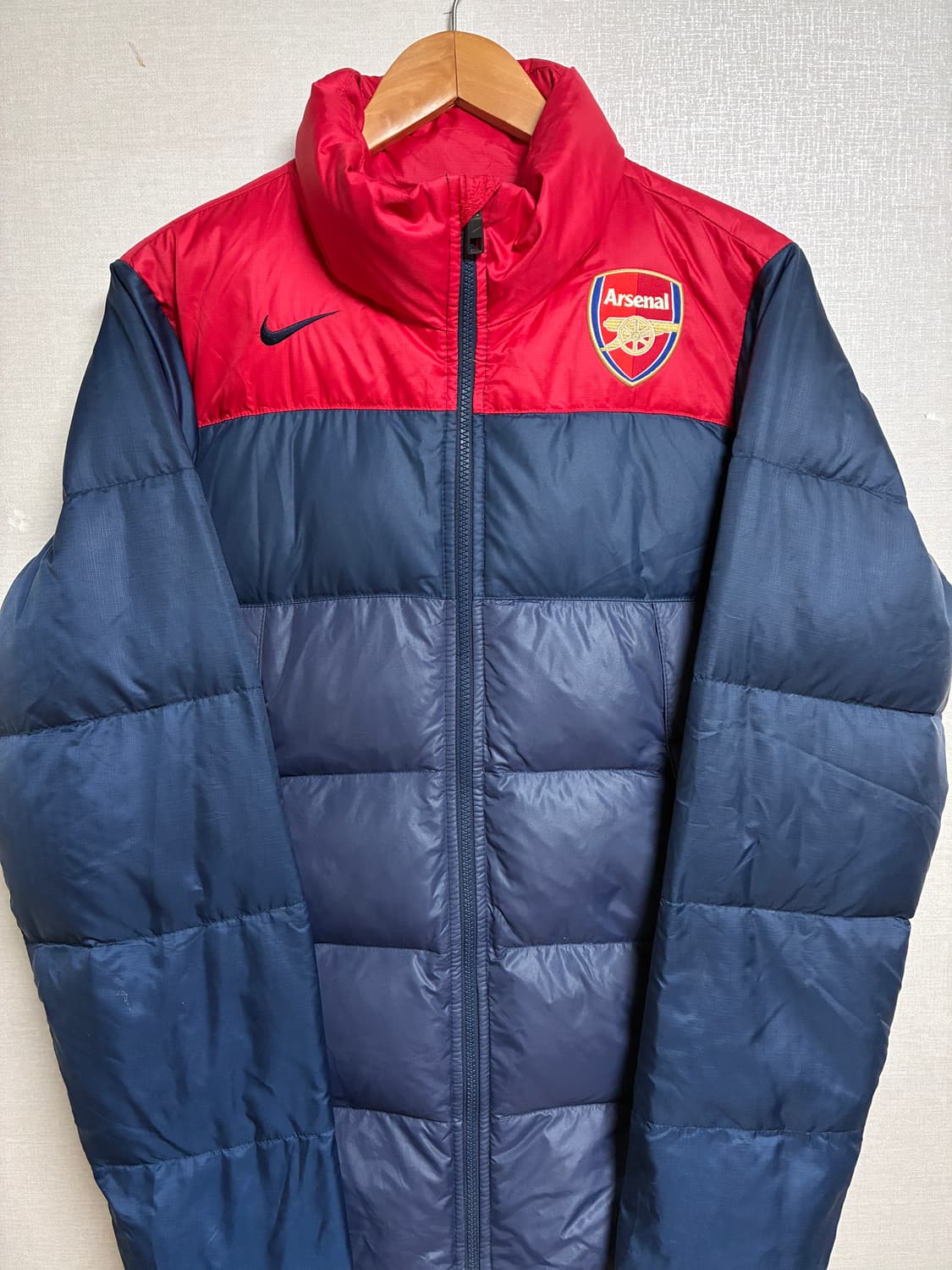 빈티지 나이키 올드스쿨 아스널 패딩 레드/네이비 XS 상품이미지2