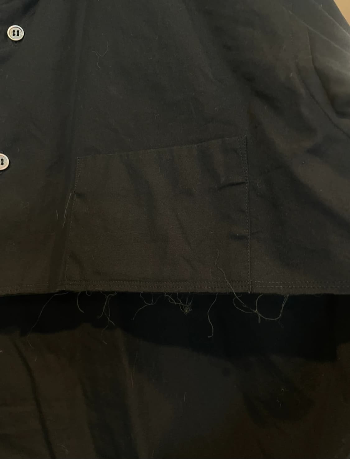 Comme des garcons homme plus 블랙 커팅 셔츠 상품이미지3