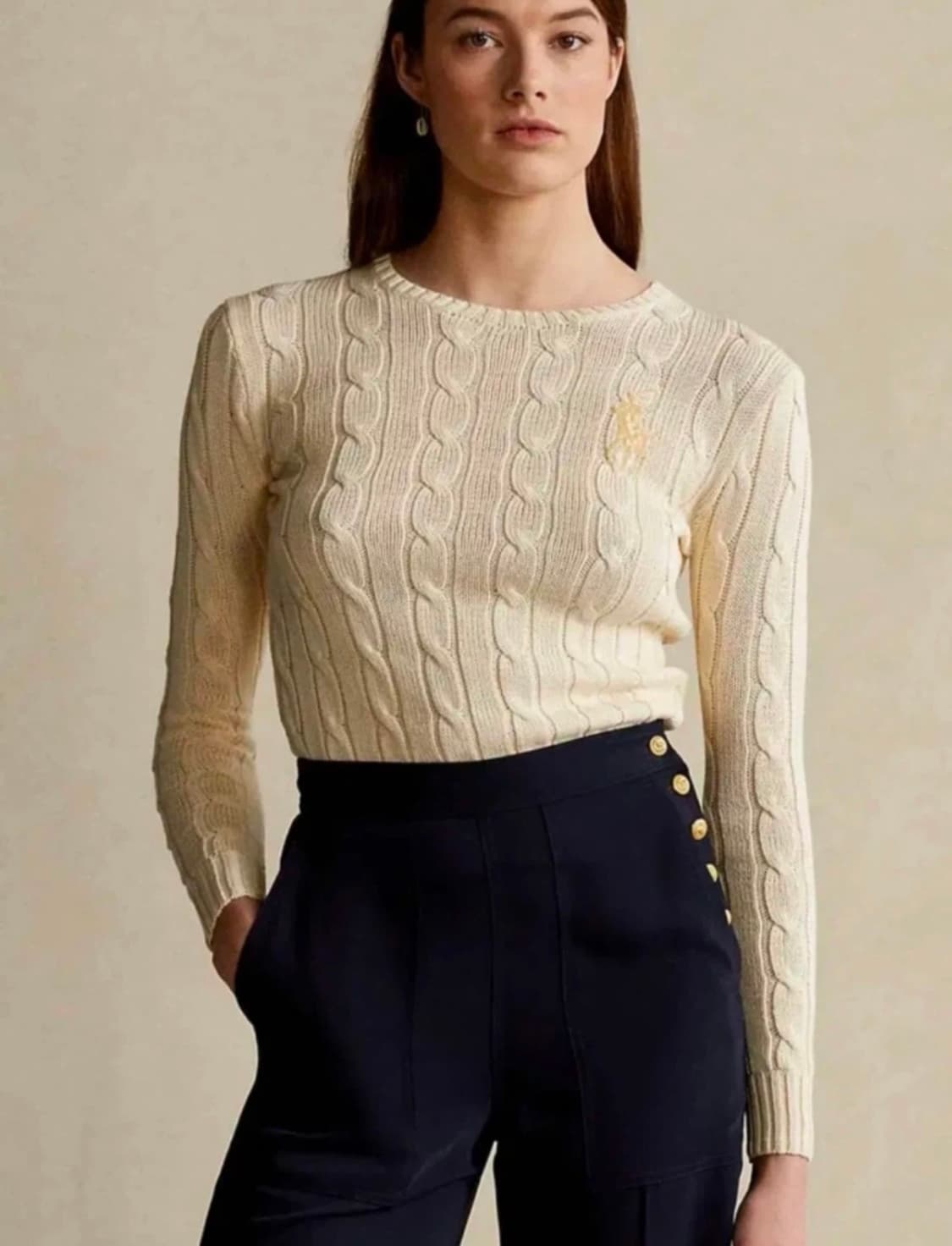 폴로 Polo 여성비즈 빅포니 코튼 니트 S 상품이미지1