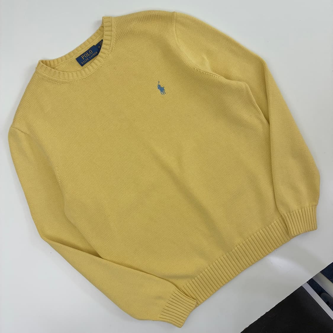 Polo  폴로 랄프로렌 자수 옐로우 코튼 니트 상품이미지2