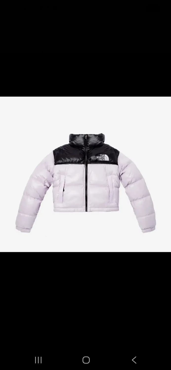 노스페이스 눕시 크롭 패딩 라일락 XL 상품이미지1
