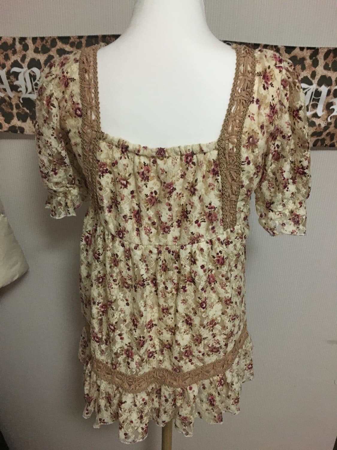 Lizlisa 리즈리사 빈티지 플로럴 블라우스 히메갸루 라떼갸루 상품이미지2