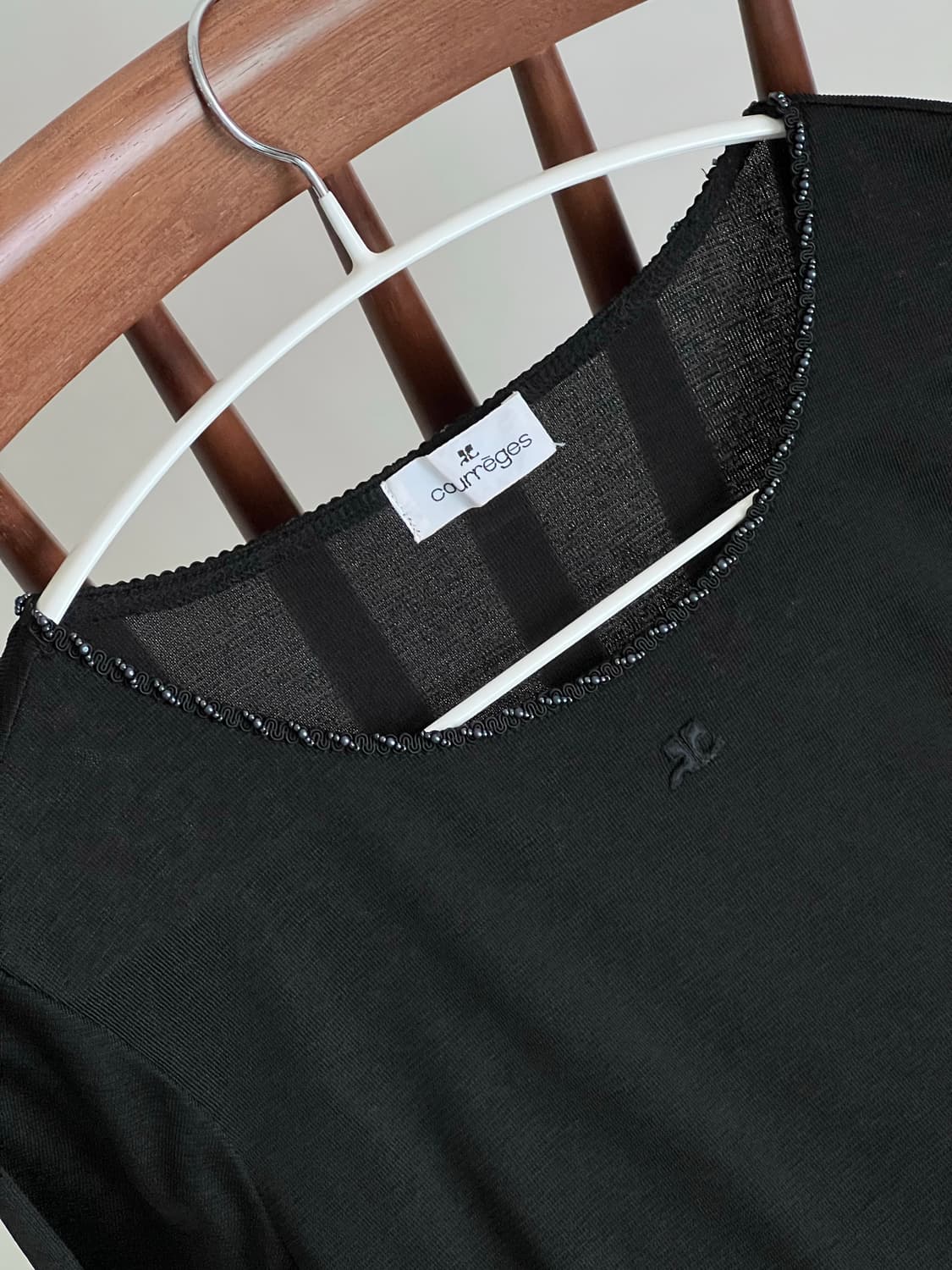 큐레쥬 블랙 앙상블 반팔 니트 가디건 꾸레쥬 상품이미지4