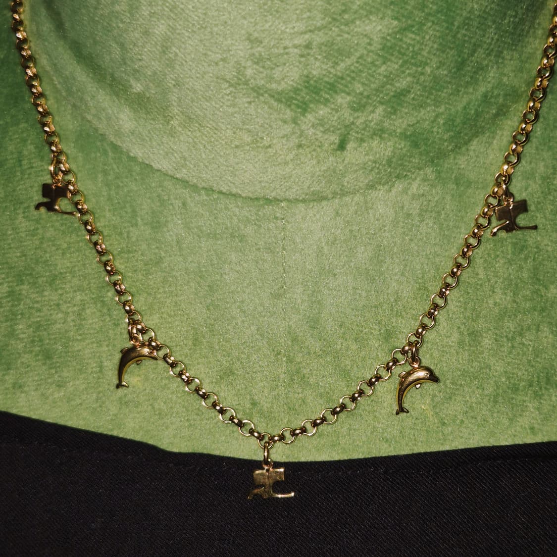 90s 꾸레쥬 스페이스 돌고래 레이어드 목걸이 상품이미지7