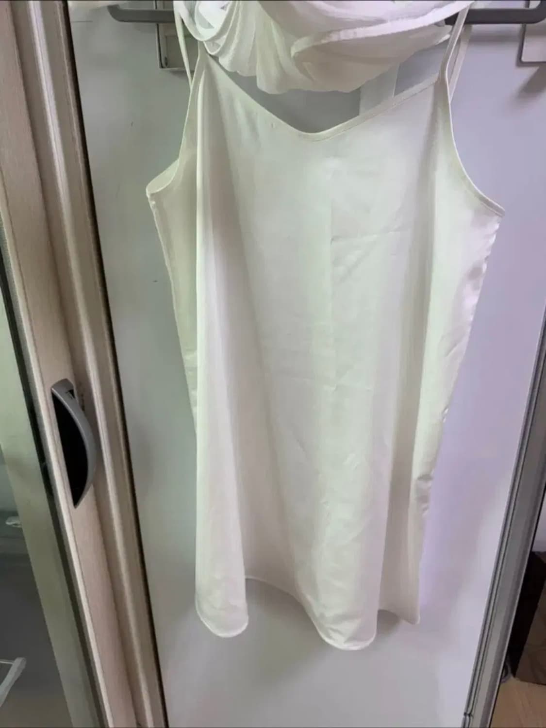 트리밍버드 타이 미니원피스 화이트 상품이미지3