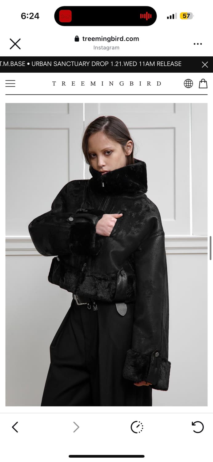 트리밍버드 크랙 크롭 무스탕 단종 상품이미지2