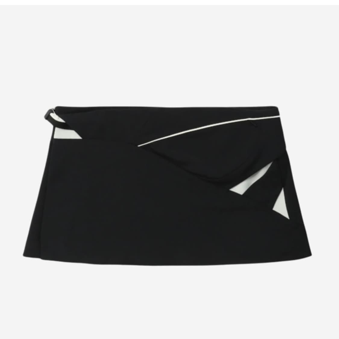 혜인서 Cinched Wrap Skirt 신치드 랩 스커트 블랙 상품이미지1