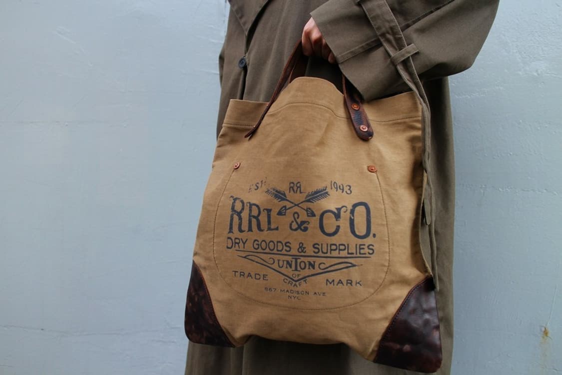 더블알엘 RRL 캔버스 레더 토트백 크로스백 상품이미지10