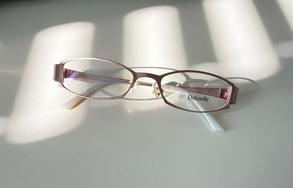 돌모루 빈티지 안경 핑크 메탈테 상품이미지2