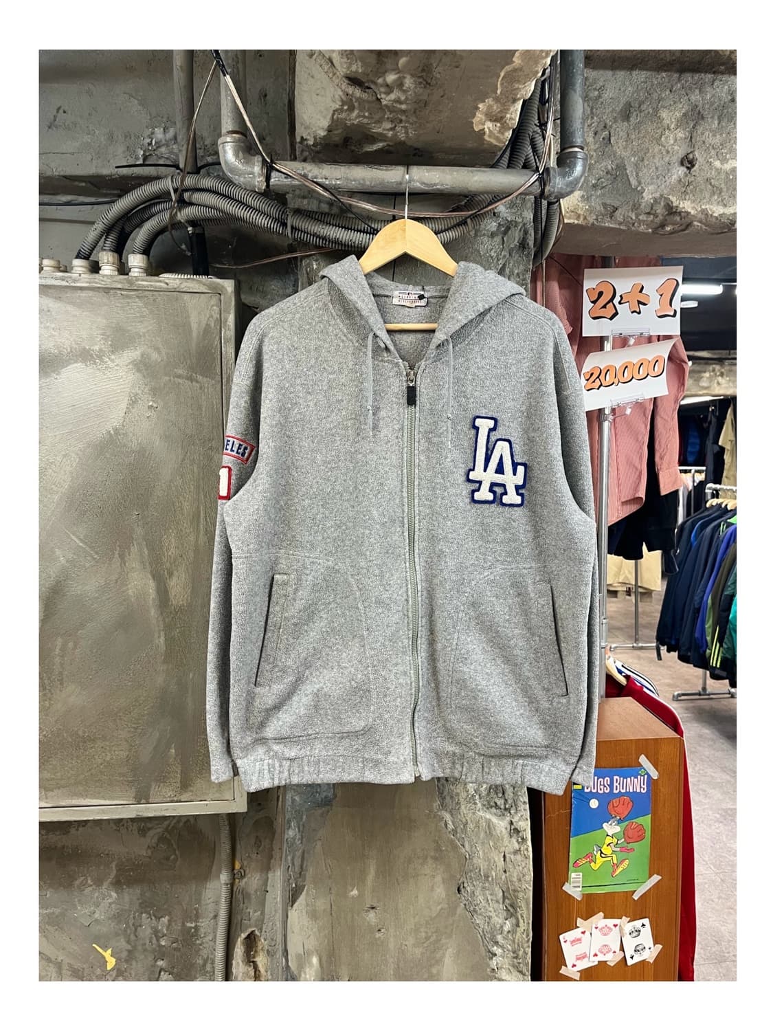 엠엘비 플리스 후드집업 그레이 95 #csz3258 상품이미지1