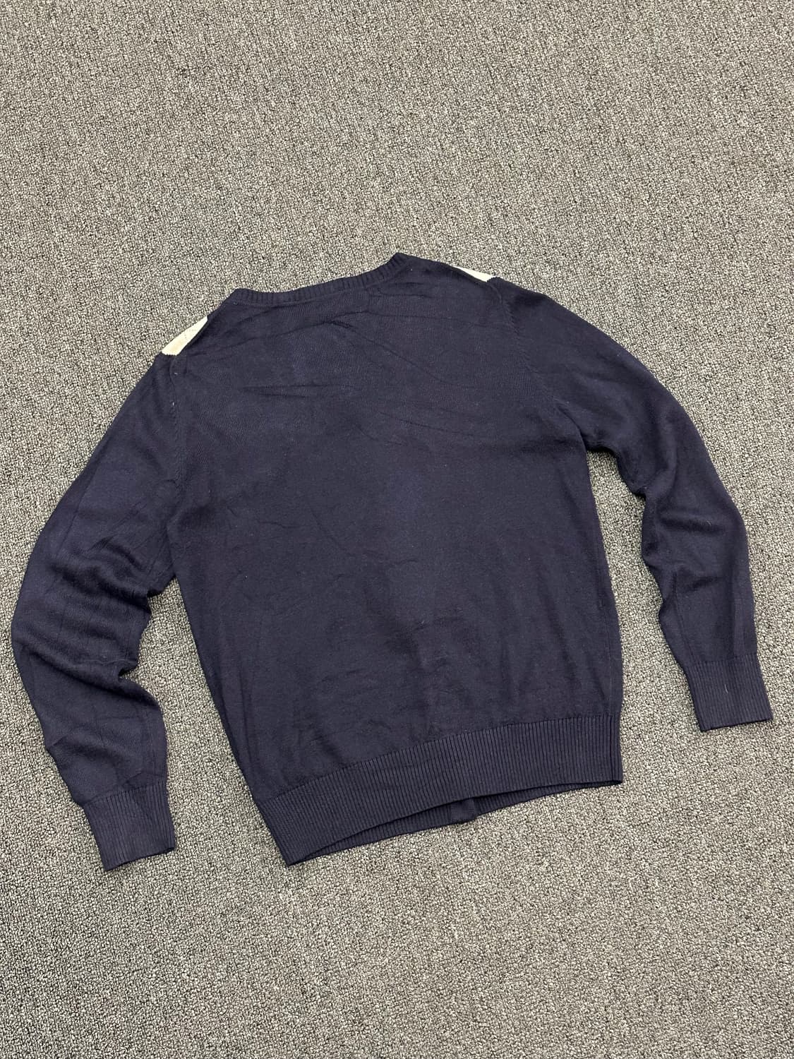 OS)여성 빈티지 아가일 패턴 가디건 상품이미지2