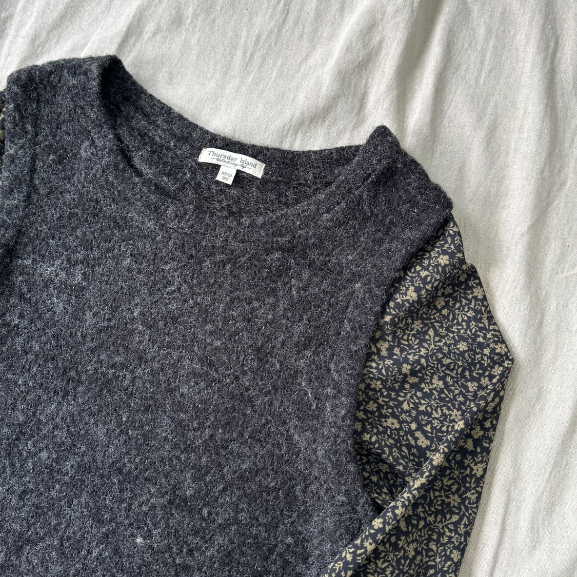 써스데이아일랜드 믹스 니트 원피스 S 상품이미지2