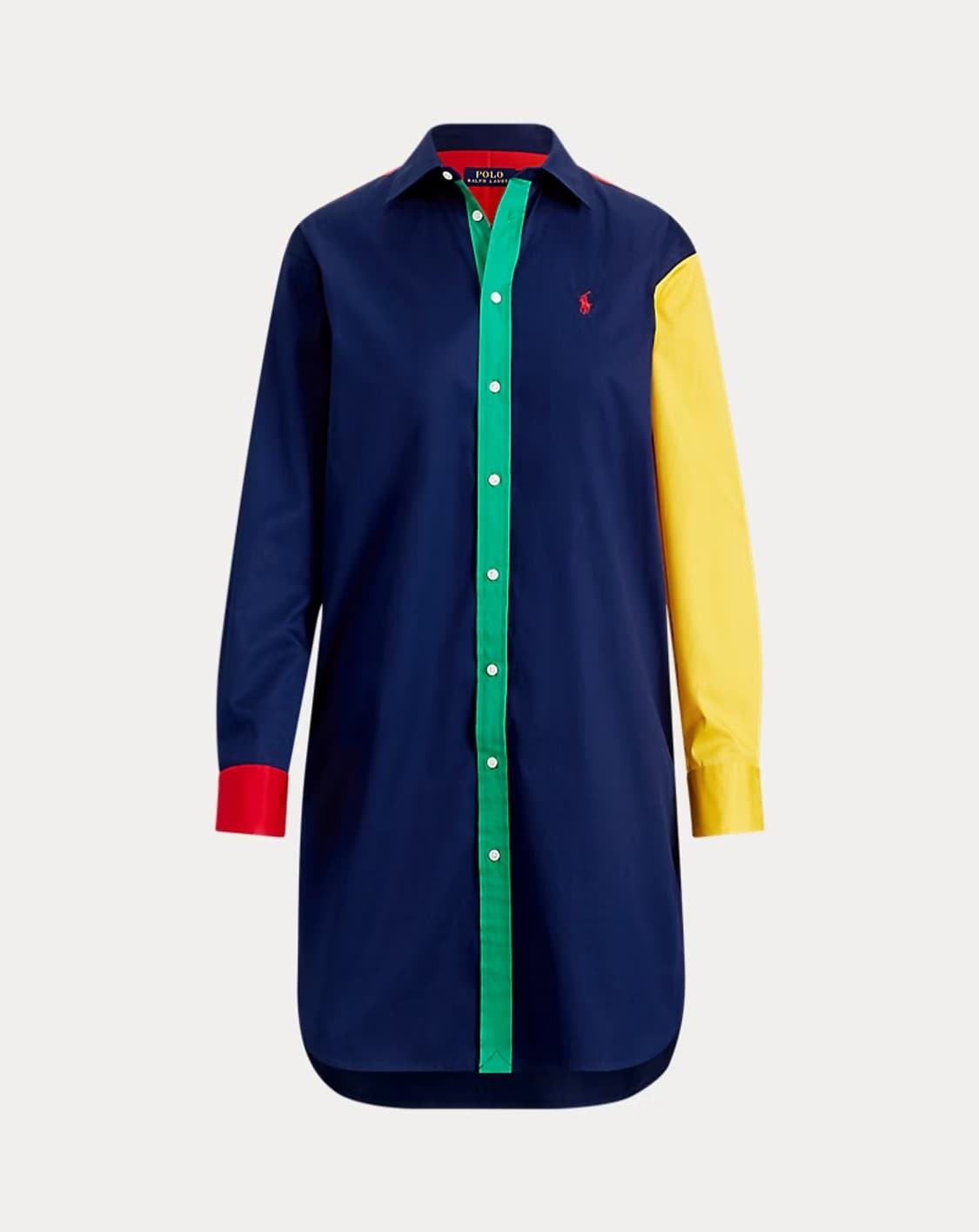 폴로 랄프로렌 컬러블록 셔츠 원피스 상품이미지1