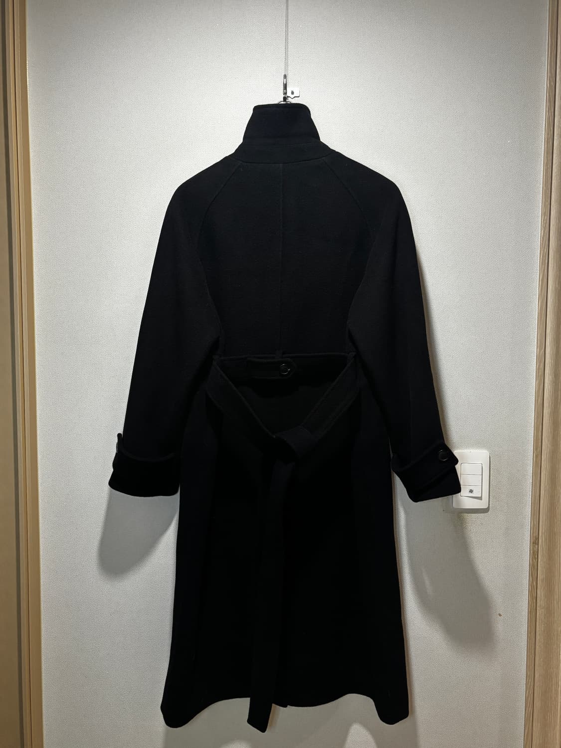 택포/A+급) KIIMUIR 울 캐시미어 블렌드 발마칸 코트 블랙 상품이미지4