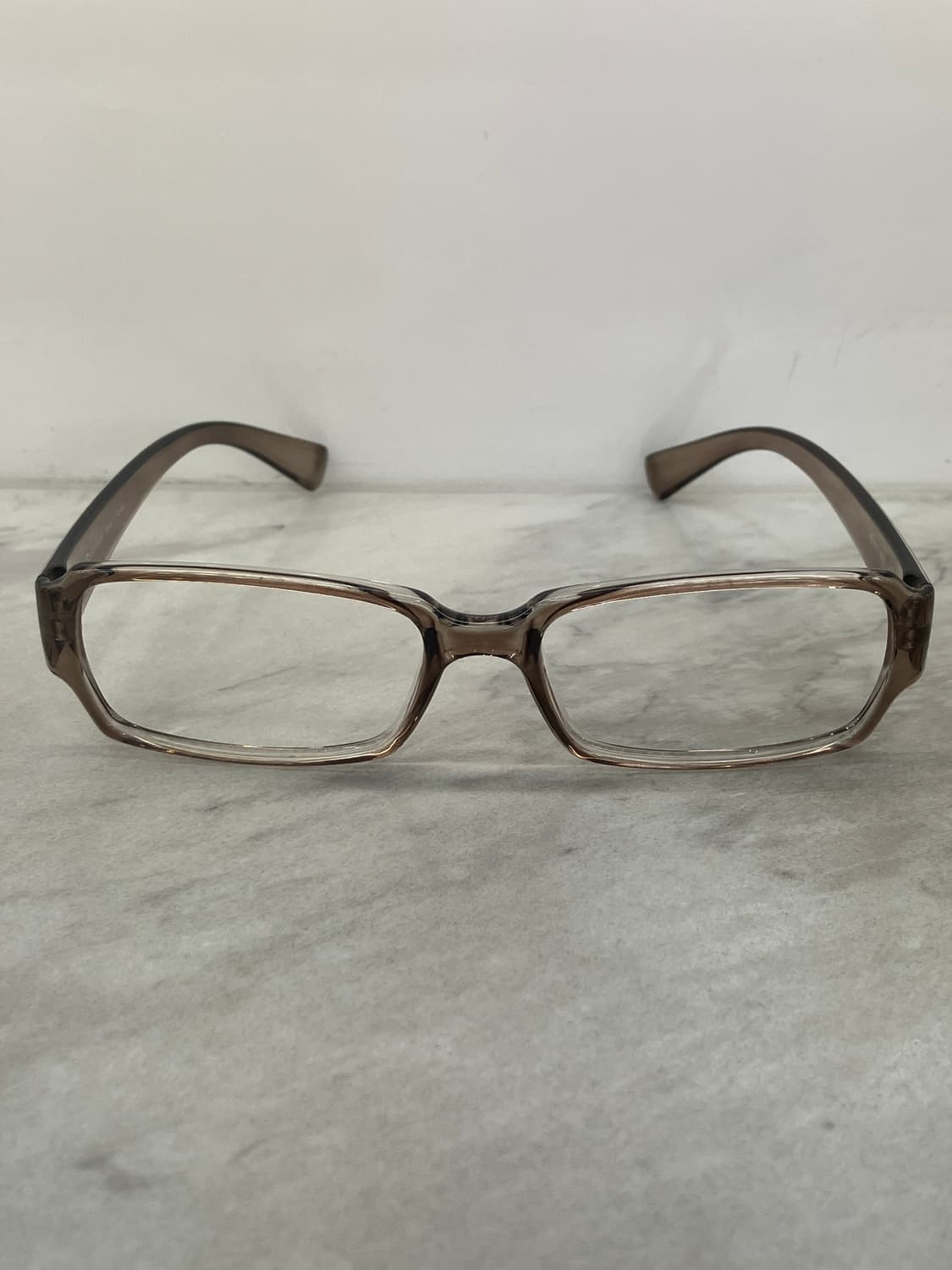 폴리 스위스 Poly swiss 브라운 클리어 스퀘어 뿔테 안경 상품이미지6