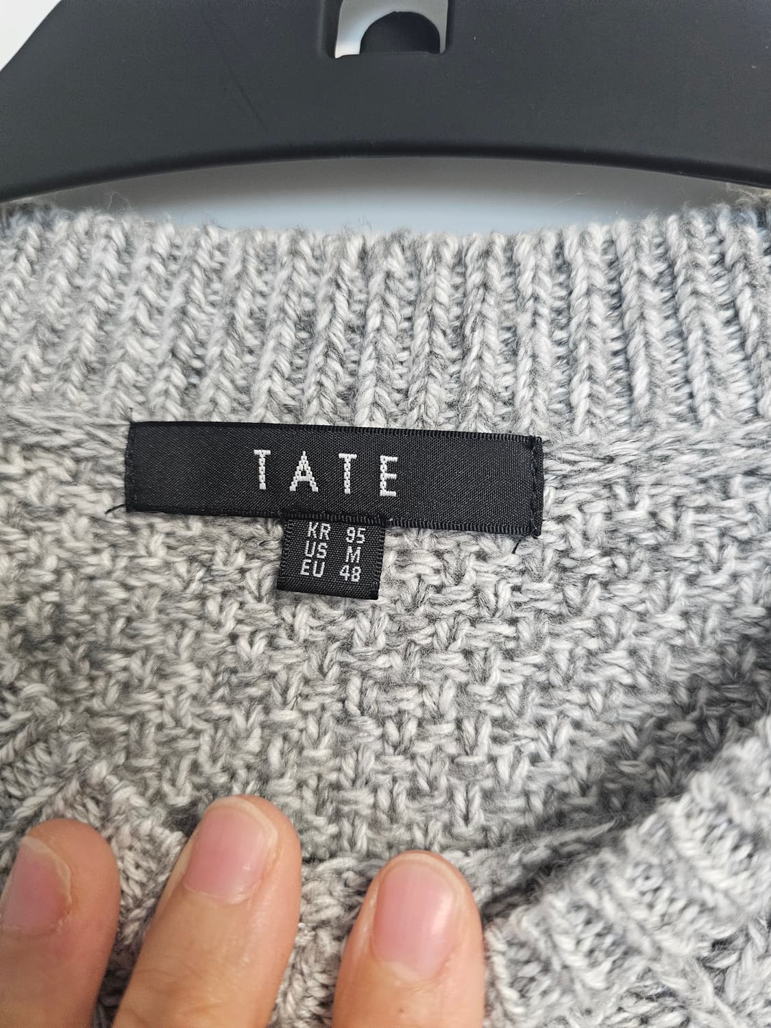TATE 회색 케이블 니트 스웨터 95 상품이미지3
