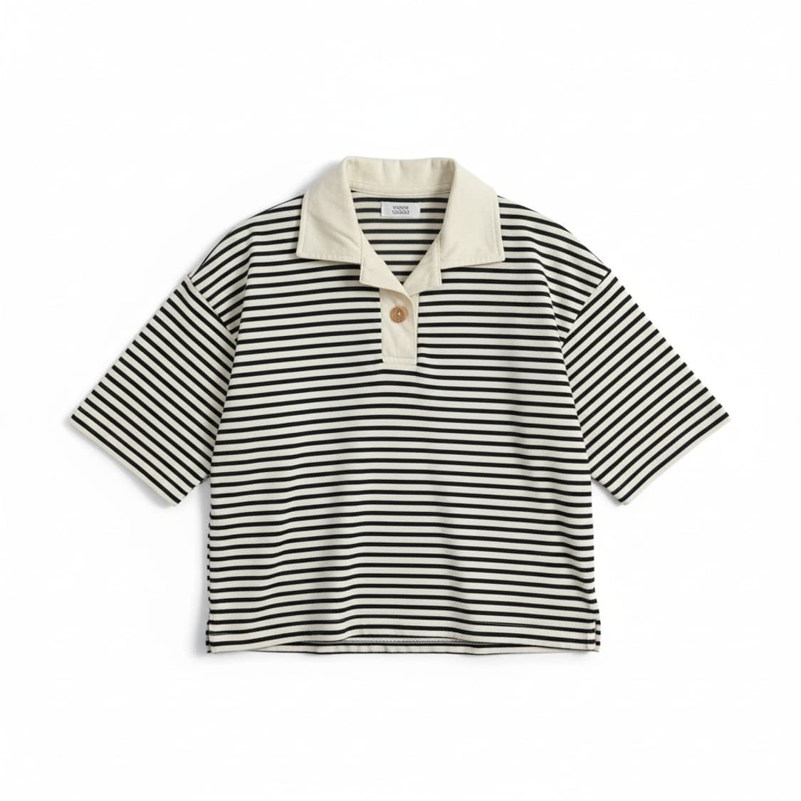 톰보이 스트라이프 반팔 카라 티셔츠 상품이미지1