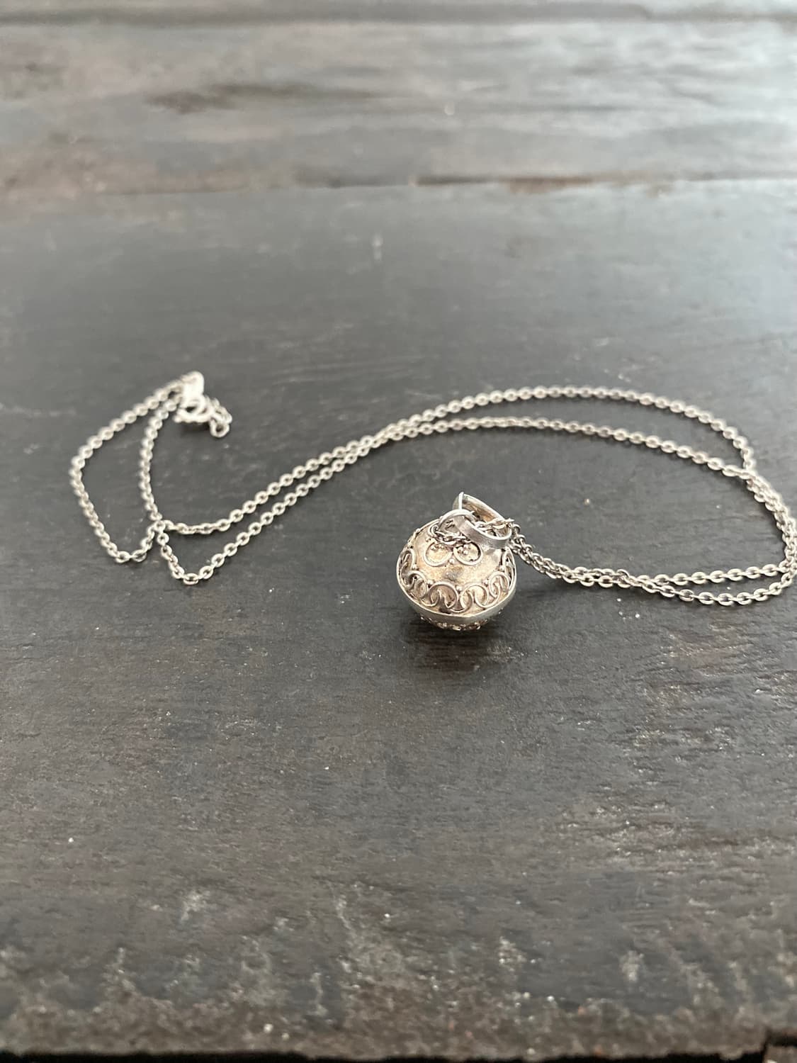 antique bell 925silver necklac 상품이미지3