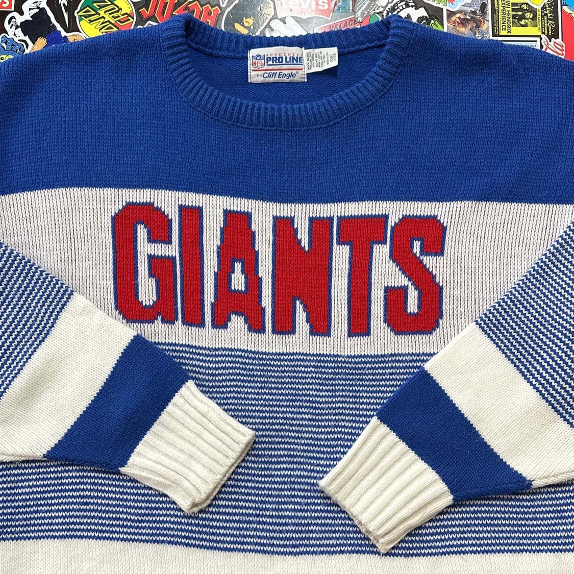 90s USA NFL 자이언츠 아크릴 니트 스웨터 L 상품이미지3