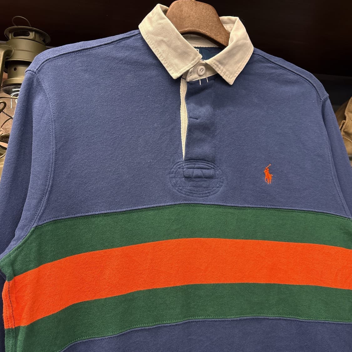 90s 폴로 랄프로렌 멀티컬러 스트라이프 클래식 럭비셔츠 N810 상품이미지3