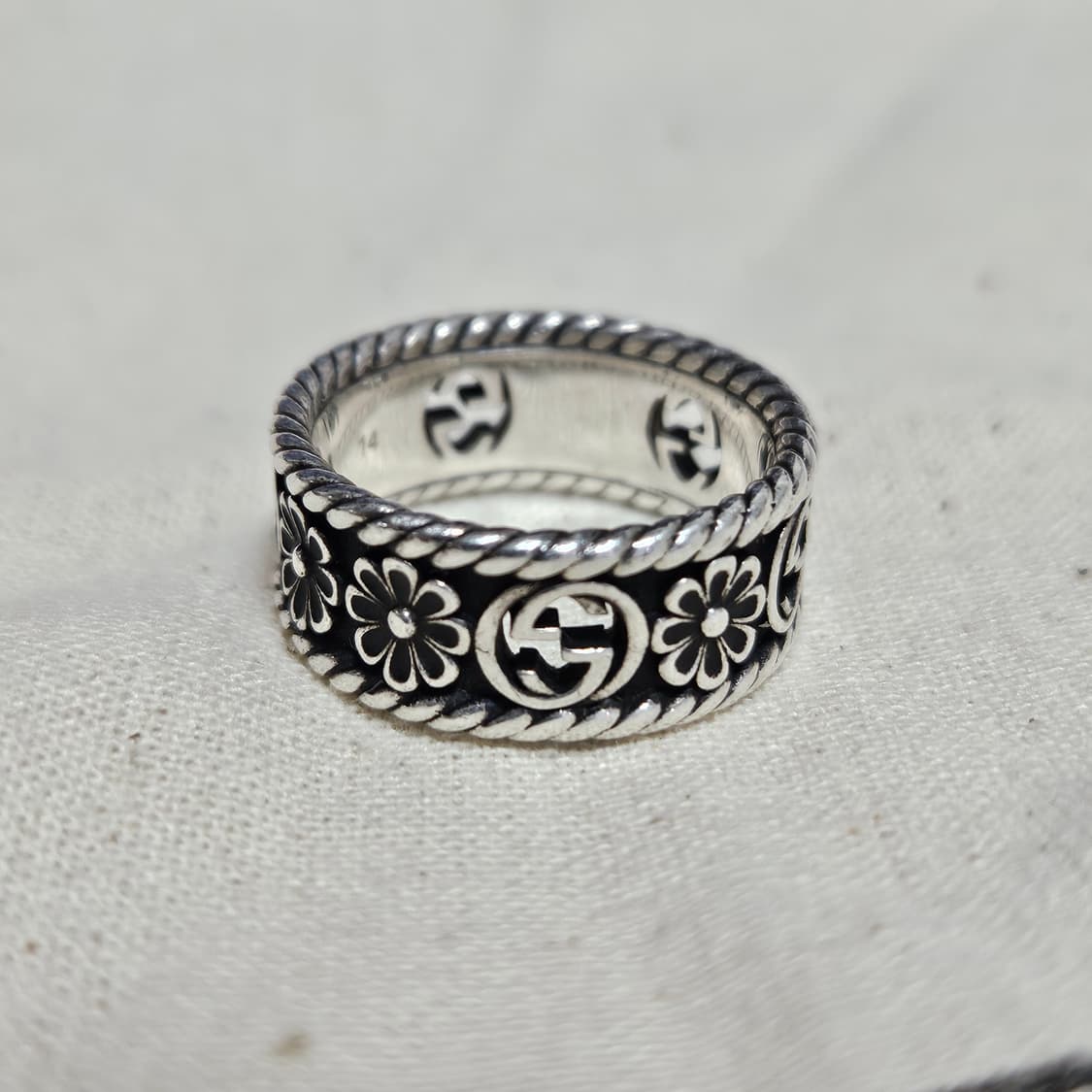 구찌 플로라 인터로킹 실버링(급처) 상품이미지1