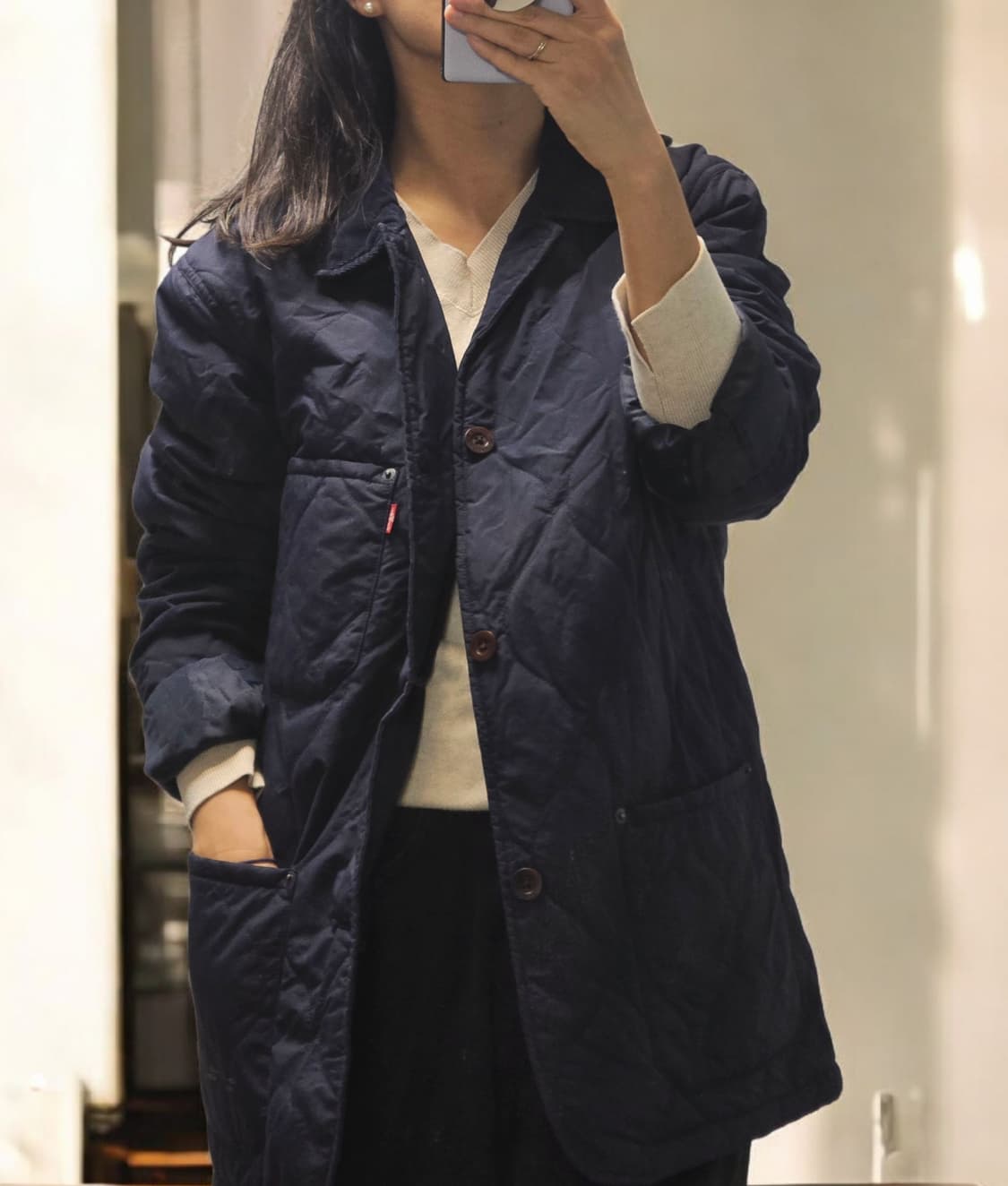 리바이스 써모어 네이비 퀼트 자켓 M 상품이미지4