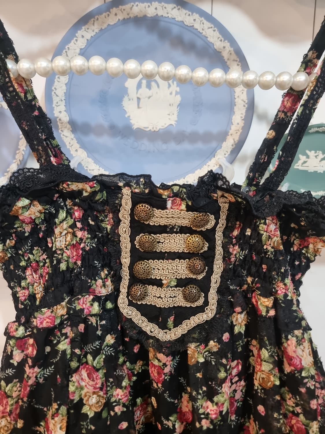 axes femme 로즈 플라워 레이스 끈원피스 상품이미지2