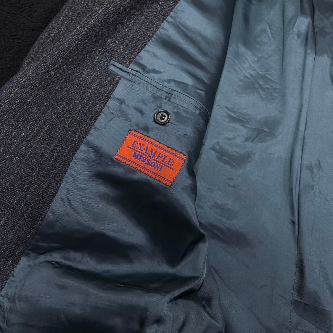 105 미쏘니 MISSONI EXAMPLE 차콜 스트라이프 울 블레이저 상품이미지5