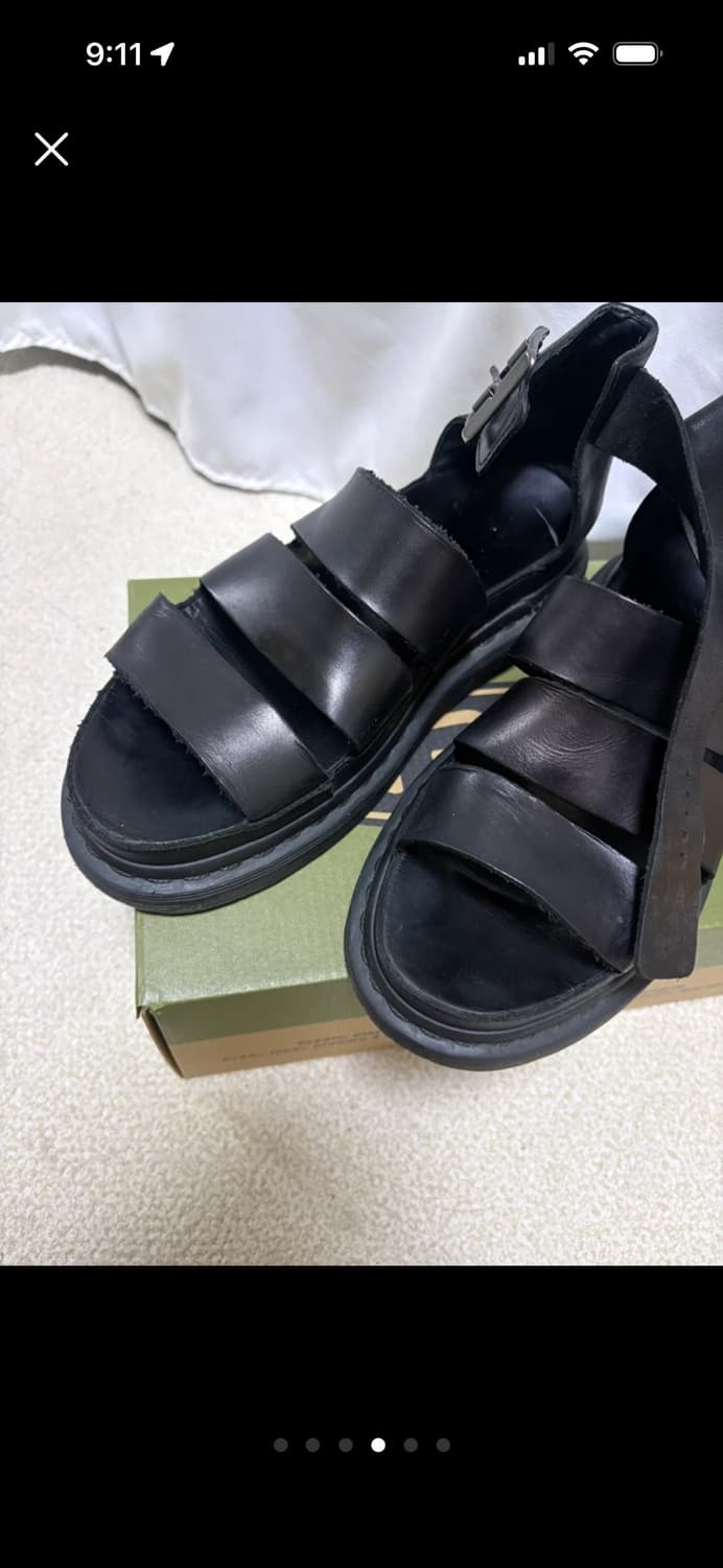 닥터마틴 클라리사 무광 블랙 가죽 샌들 UK5 상품이미지3