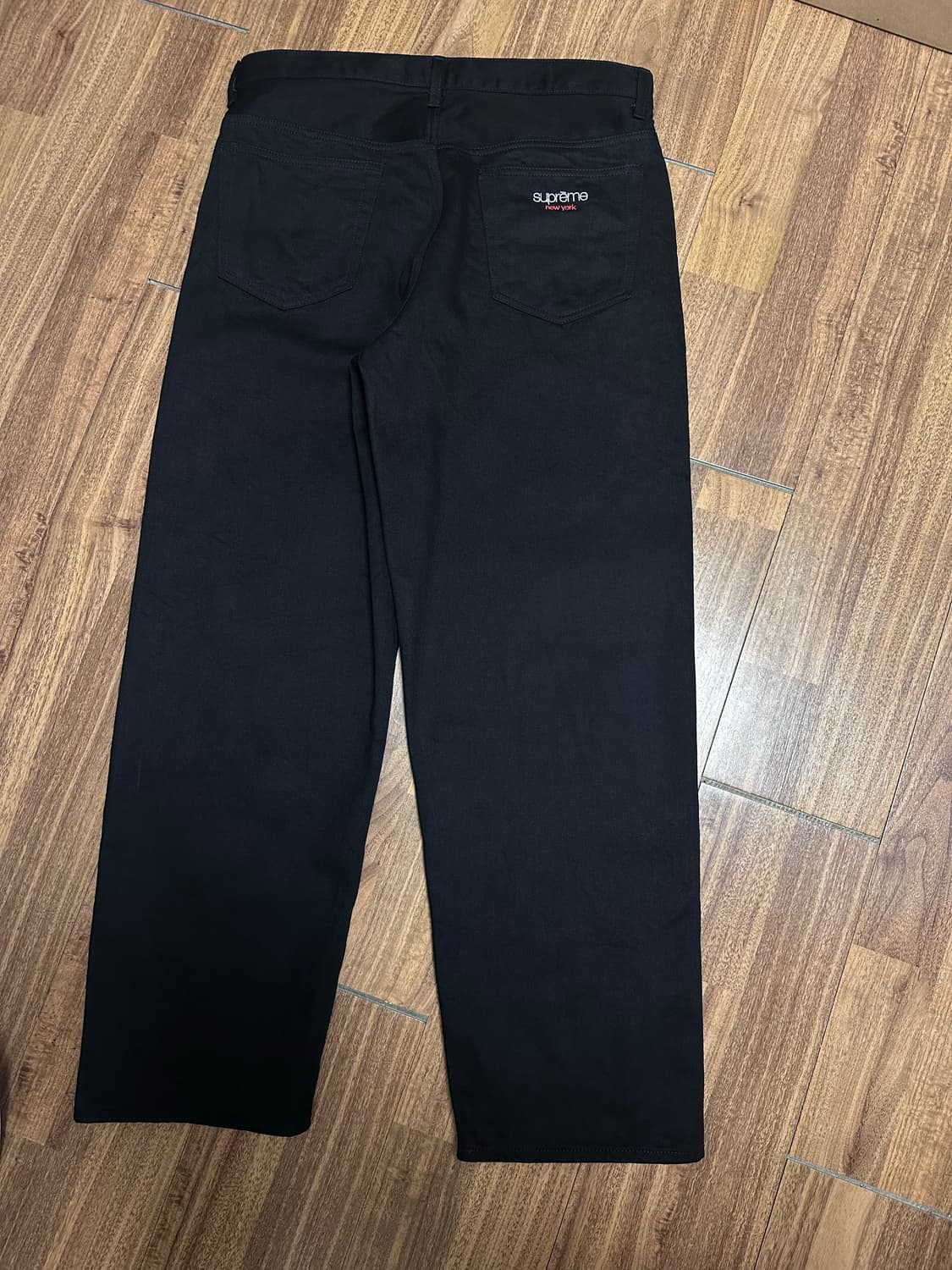 32 슈프림 25fw 배기 셀비지 진 블랙 상품이미지2