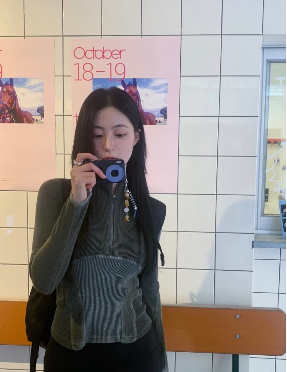 0사이즈) 혜인서 하프 집 래글런 탑  상품이미지3