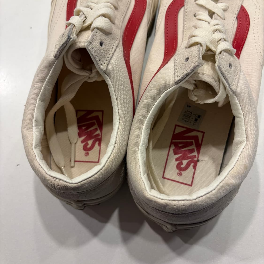 [265] 반스 스타일 36 베이지/레드 스니커즈 상품이미지5