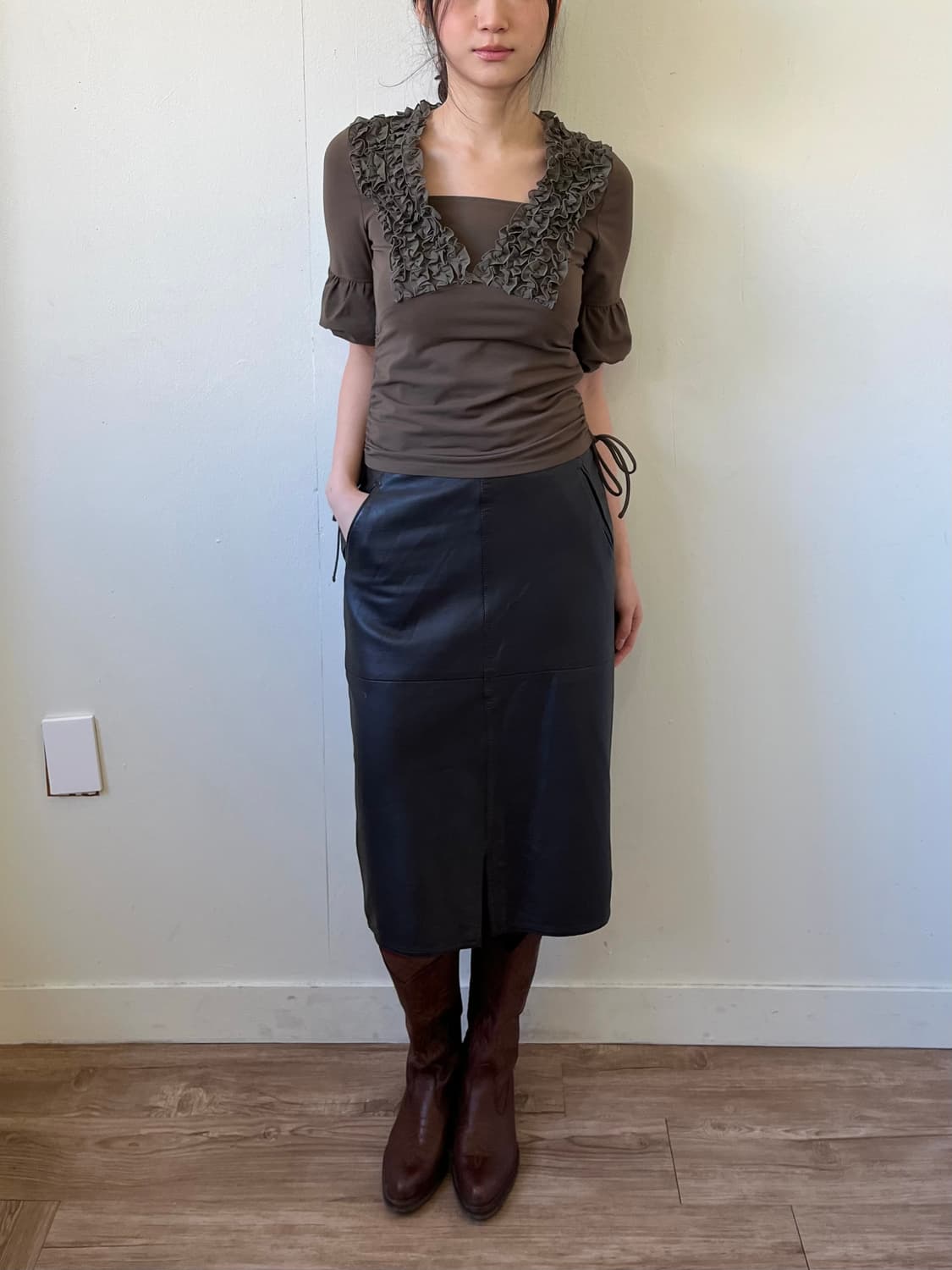 70’s Gucci 레더 스커트 상품이미지7