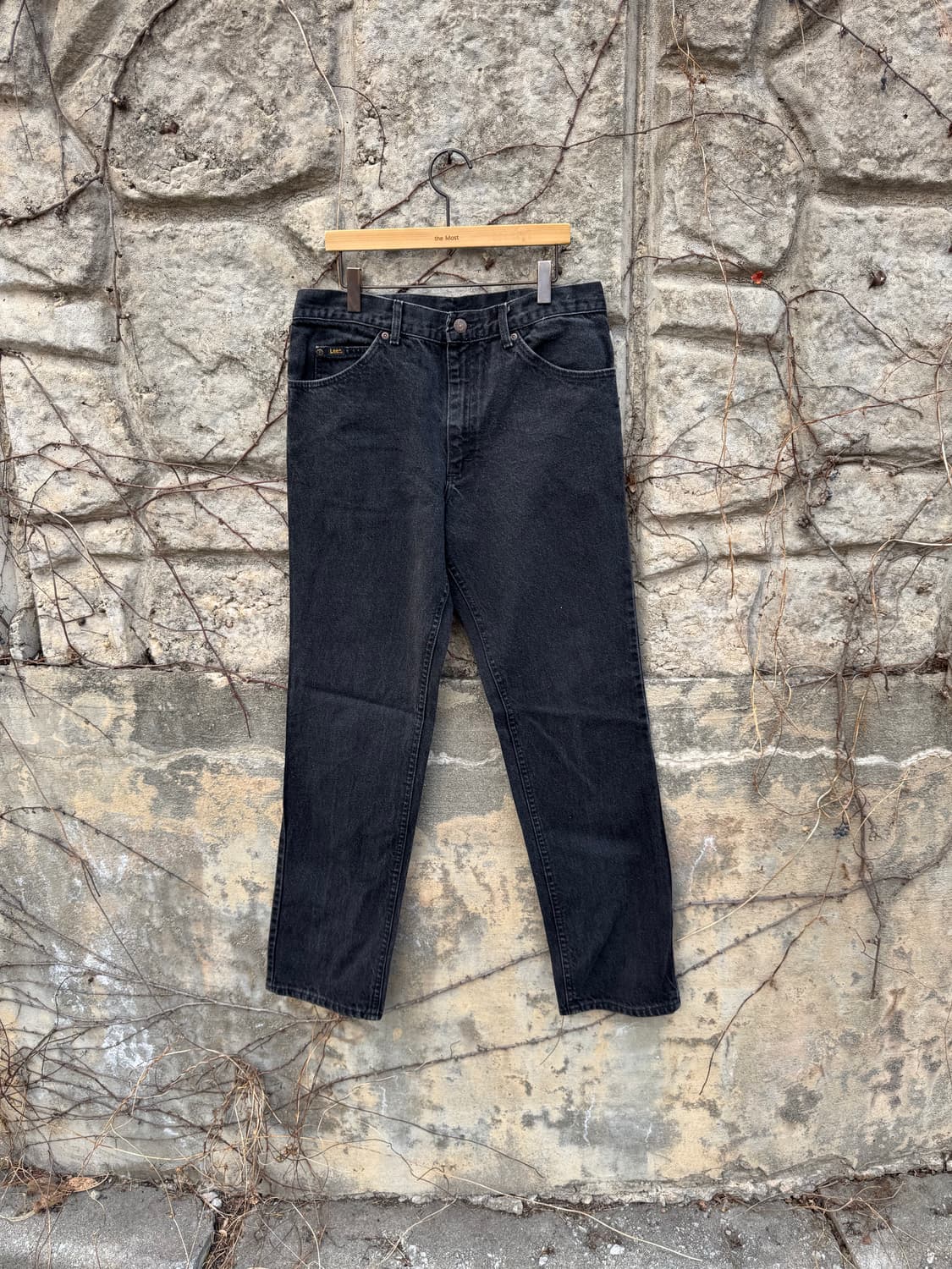 90s lee 빈티지 200 레귤러 스트레이트핏 블랙 데님 팬츠 블랙진 상품이미지1
